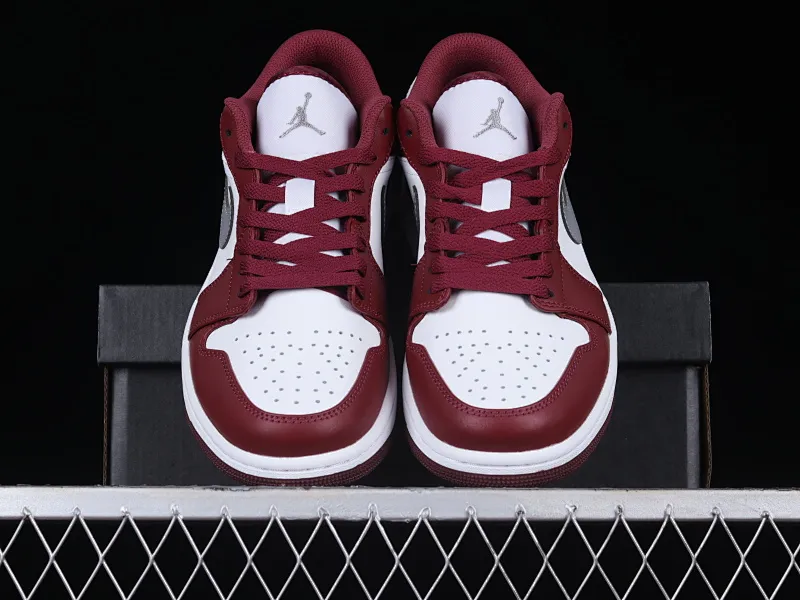 All categories Air Jordan Jordan series basketball shoes Air Jordan 1 Low G version pure original Air Jordan 1 Low "Bordeaux" AJ1 Joe 1 Bordeaux red low-top basketball shoes 553558-615